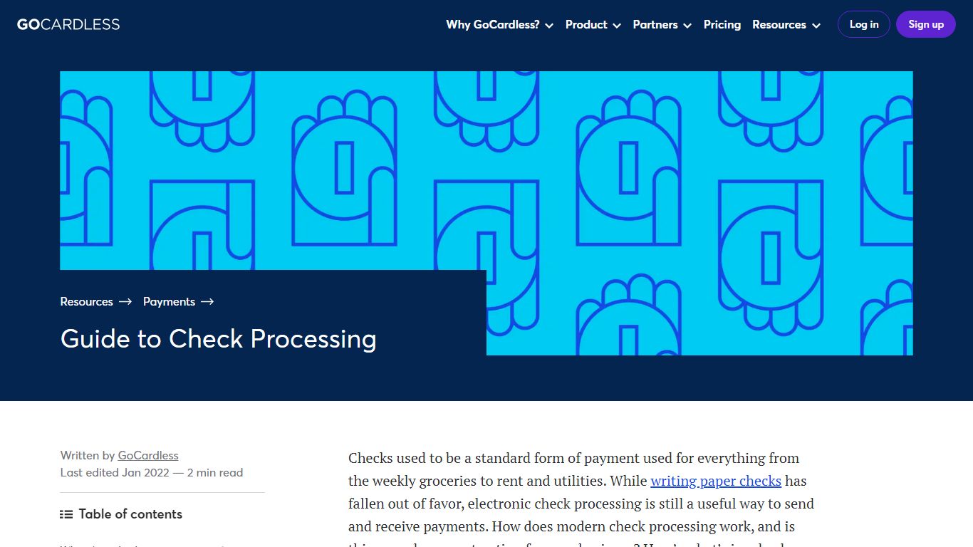 Guide to Check Processing | GoCardless